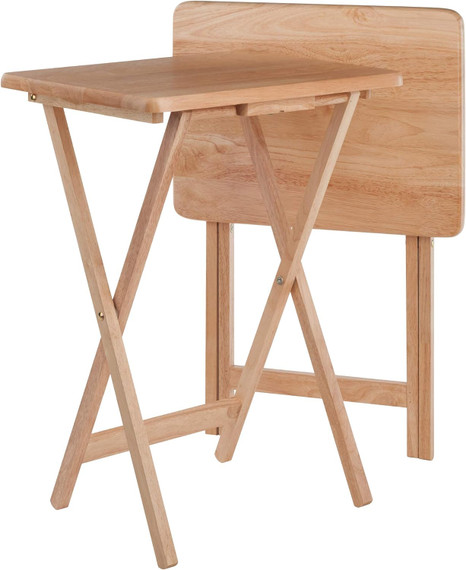 Winsome Alex 2-pc Set of Snack Tables - Natural (RBay 4-B)