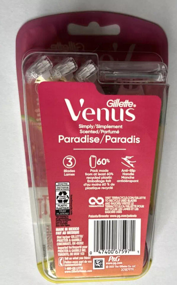 Gillette Venus Disposable Razors Women's Simply 3 Paradise 4 Count (Bay 14-E)