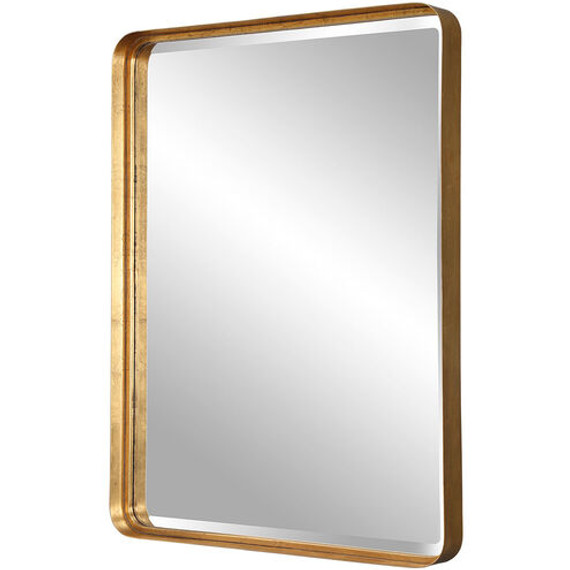 Crofton 40 X 30 inch Antiqued Gold Leaf Mirror (RBay2-A)