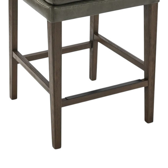 Birch Lane Niara Gray Faux Leather Counter Height Bar Stool