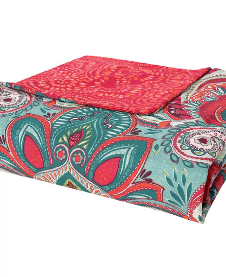 VCNY Home Casa  Reversible 5-Piece Multi-Color Full/Queen Comforter Set (MBay 1-B)