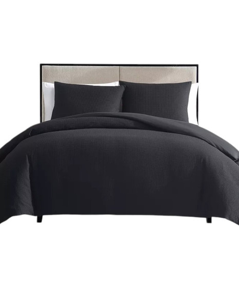 Vera Wang Waffle Pique Cotton 3-Piece King Comforter Set - (Bay 4-B)