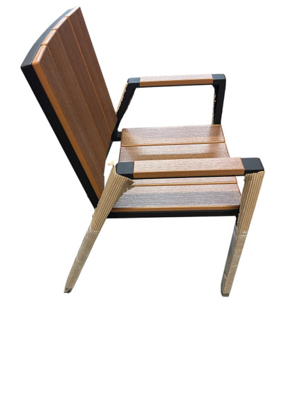 Sister Bay Lancaster Outdoor Dining Chair – Mahogany Wood (Floor)