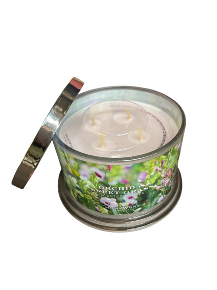 HomeWorx Orchid & Sweet Grass 18oz Candle  (G Bay 1-E)