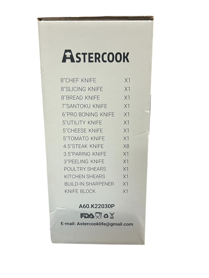 Astercook All-In-One Complete 22 Piece Kitchen Knives Set  (Bay 26-K)