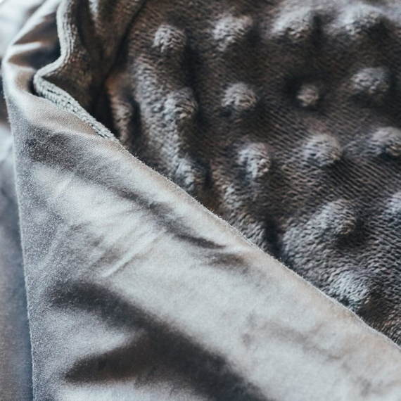 Sleepgram 15lb Reversible Weighted Blanket – Gray (48" x 72") (Bay 10-C)