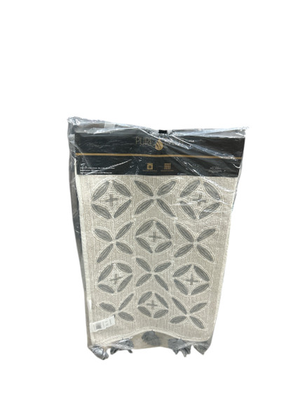 Pure Bath Alton 2 Piece Tufted Cotton Gray Bath Rug Set  ( Bay 9-D)