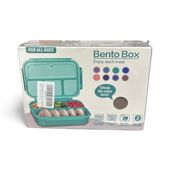 Gray Bento Box 4 Compartment 5 Cup (Bay 14-A)