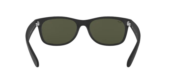 Ray-Ban RB2132 New Wayfarer Classic Sunglasses w/ Case – Black and Green Lenses (Used) (Case)