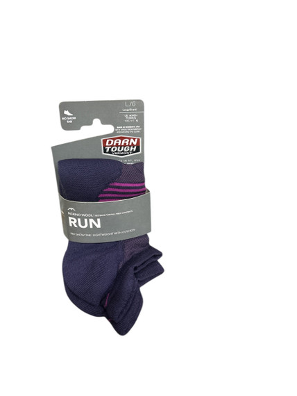 Darn Tough Vermont Blackberry /Eclipse Women's No Show Tab Lightweight Athletic Socks with Cushion (BC 18)
