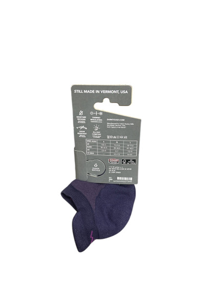 Darn Tough Vermont Blackberry /Eclipse Women's No Show Tab Lightweight Athletic Socks with Cushion (BC 18)