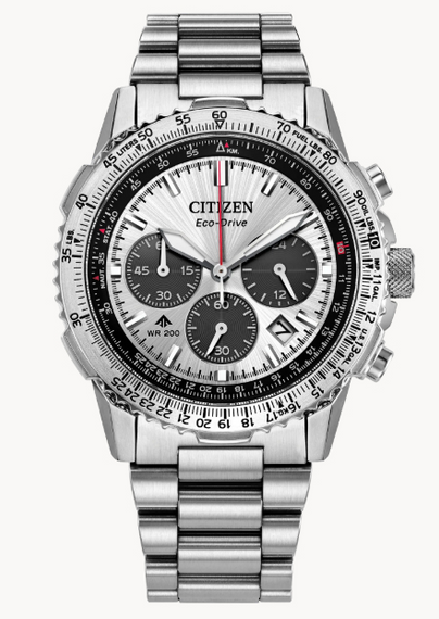 Citizen Eco-Drive Promaster Navihawk Silver-Tone Dial Stainless Steel Bracelet Watch 40mm (Case)