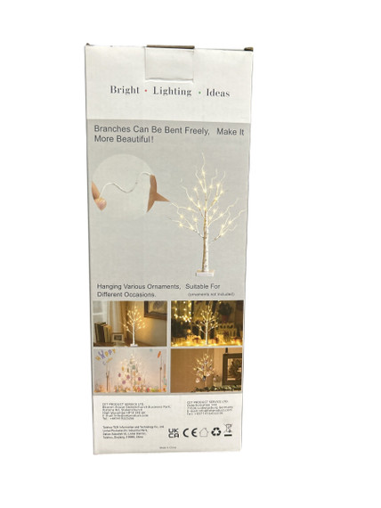 Peiduo White 2 Ft Birch Tree with LED Lights (Bay 30-A)