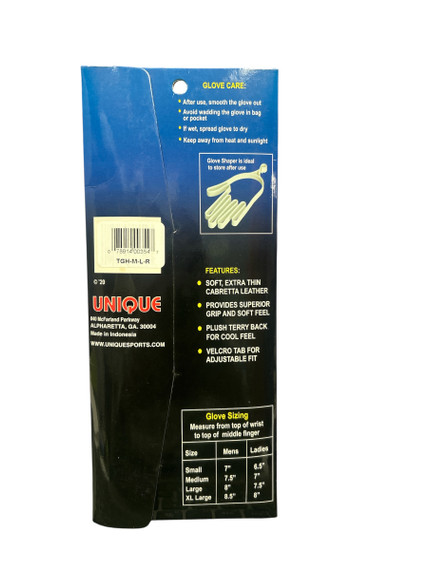 Tourna Racquet & Paddle Men's Large Half Finger Glove (D-15)