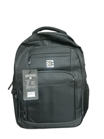 Black Business Travel Anti-Theft Slim Durable Laptop Backpack with USB Charging Port (SRack-B)