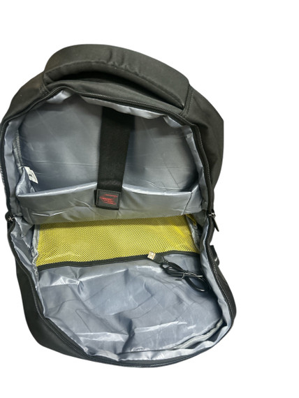 Black Business Travel Anti-Theft Slim Durable Laptop Backpack with USB Charging Port (SRack-B)