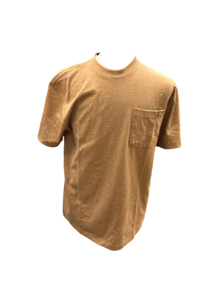Dickies Medium Brown Heavyweight Heathered Short Sleeve Pocket T-Shirt (Bay 27-H)