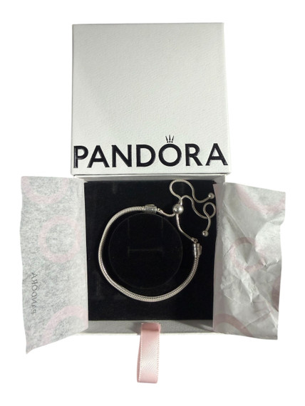 11" Pandora Moments Chain Slider Sterling Silver Bracelet - (Used) (Case)