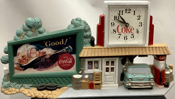 Vintage 1990 Coca Cola 3D Plastic Billboard Wall Clock