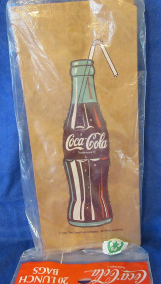 20 Coca Cola 1991 Brown Lunch Bags (BK-2)