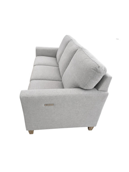 La-Z-Boy Roscoe Duo Power Reclining Sofa – Light Gray (Floor Model Display) (Power Cord- (Bay 24-V)