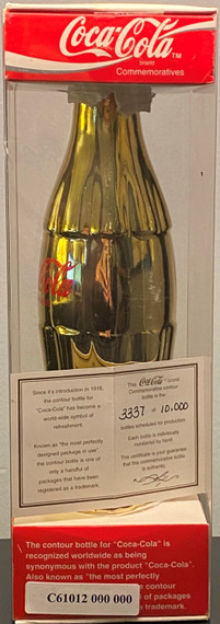 Coca Cola Vintage Gold Commemorative Bottle (BK-3)