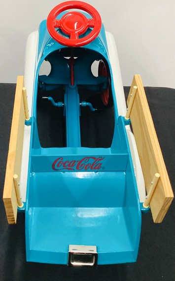 Vintage 1998 Coca-Cola Stake Bed Truck - Cast Metal 1:3 Scale Pedal Car (BK-1)