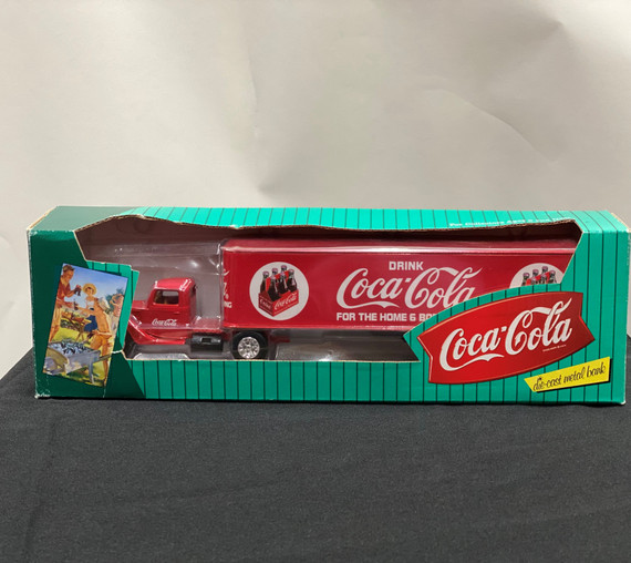 Coca Cola Vintage 1996 Die Cast Metal Tractor Trailer Bank (BK-2)