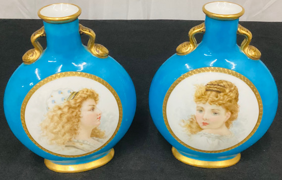 Pair of Fine Pottery Vases