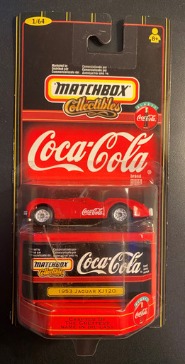 Matchbox 1953 Jaguar XJ120 Die-Cast Car - Coke Series [Red] With Flashing Light Feature