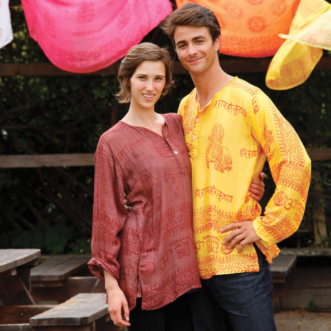 カラマリ　ランチョン Lightweight Cotton Ram Nam 3 Button Long Sleeve Men's Kurtha