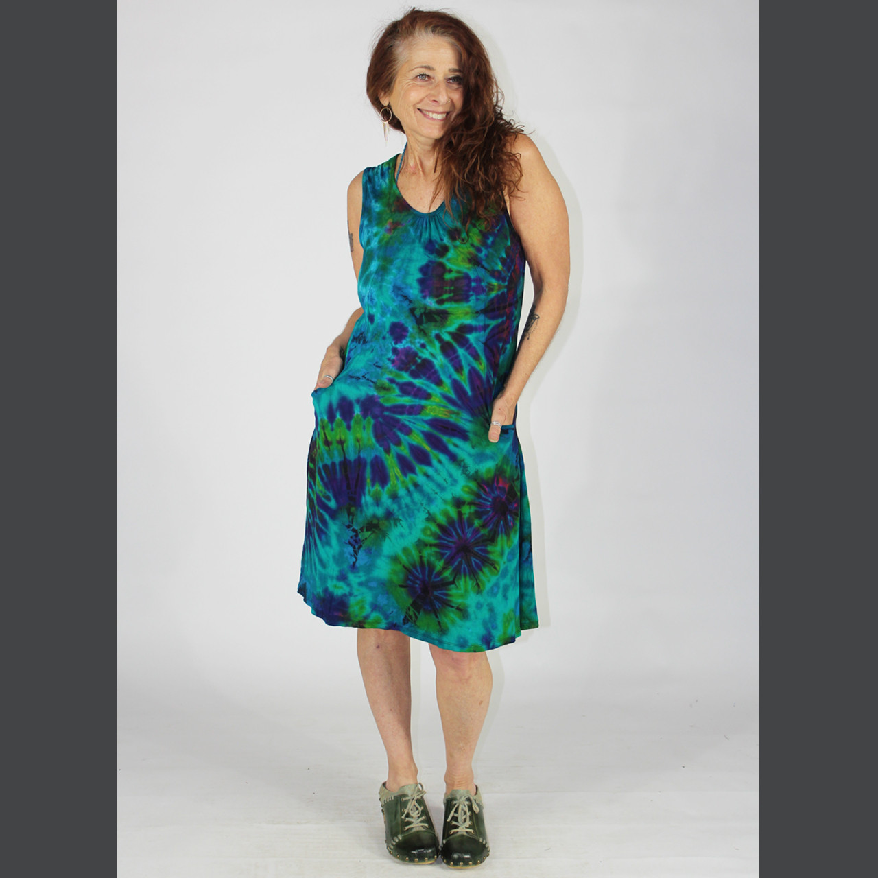 ANNIKA DRESS - Rayon Spandex Tank Short Dress With Pockets