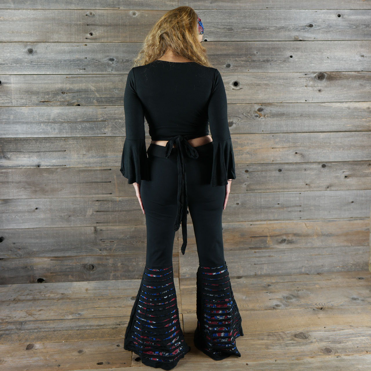 RUN FOR THE ROSES PANTS Cotton Razor Cut Flare Booty Pants w RUN FOR THE ROSES PANTS Cotton Razor Cut Flare Booty Pants w