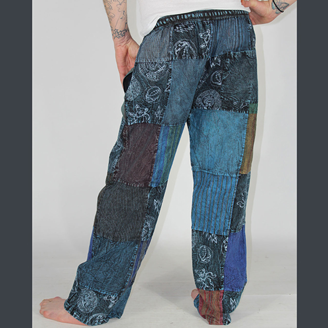 ENDLESS TOUR PANTS Cotton Shining Wash Patchwork Mens Pants
