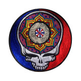 Grateful Dead 8 Inch Embroidered Patch With Large Steal Your  Face And Lotus