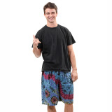 SOLAR SHORTS Rayon Men's Shorts With Elastic Waist Mudmee Hand Tie Dye