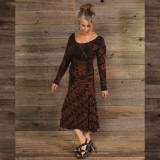 SABRINA DRESS Rayon Spandex Tie Dye Long Sleeve Corset Short Dress SABRINA DRESS Rayon Spandex Tie Dye Long Sleeve Corset Short Dress