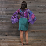 ACROSS THE UNIVERSE MINI SKIRT Cotton Lycra Mini Skirt with Side Pocket  Mandala Emb.