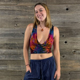 PRISM BRALETTE Rayon Spandex Mudmee Tie Dye Faux Wrap Bralette