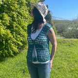 CROCHET VEST Hand Knit Cotton Crochet Vest
