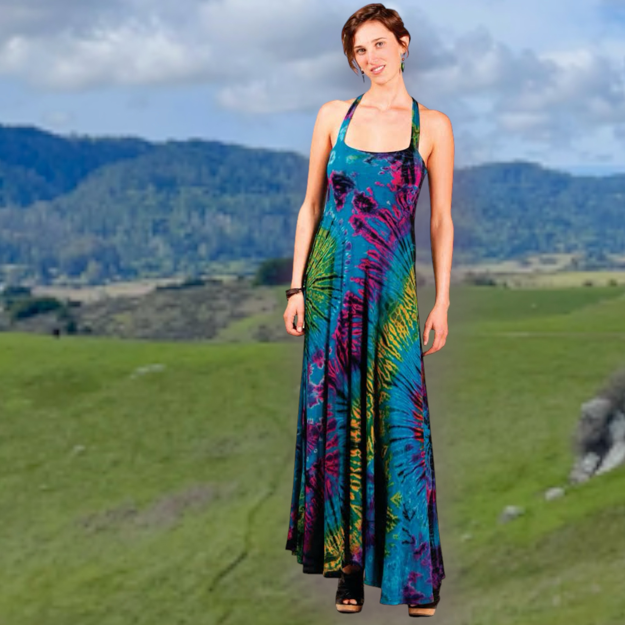 JUNE DRESS Mudmee Rayon Spandex Tank Maxi Dress