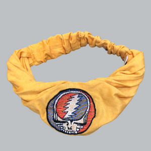 Grateful Dead Cotton Stonewash Headband With SYF Embroidery - Sold Singly