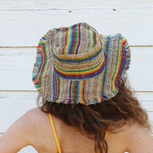 Hemp Rainbow Net Hat-Assorted