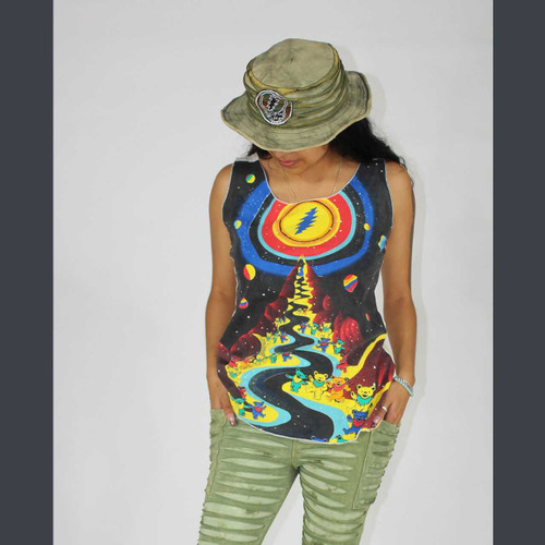 PSYCHEDELIC JOURNEY TOP Cotton Psychedelic Grateful Dead Print Tank Top