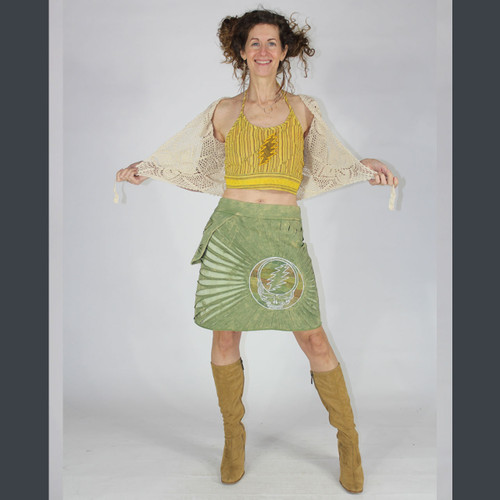 【HI FI FNK】(W) Hippie Checked Skirt buddha-trends-skirts-