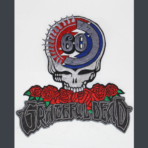 60TH PATCH Grateful Dead 60th Anniversary Embroidered Patch • Large 8"