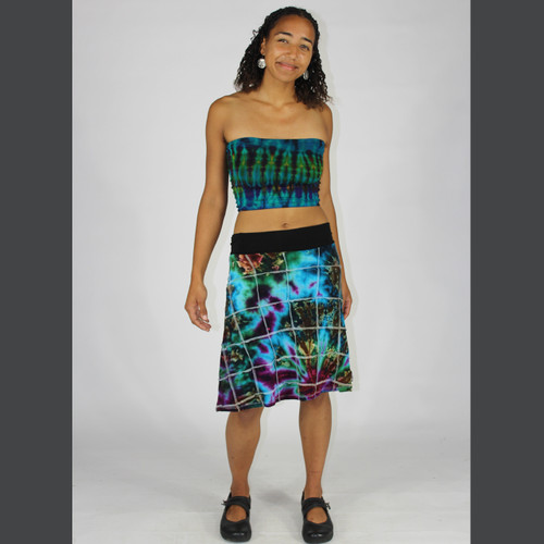 【HI FI FNK】(W) Hippie Checked Skirt buddha-trends-skirts-