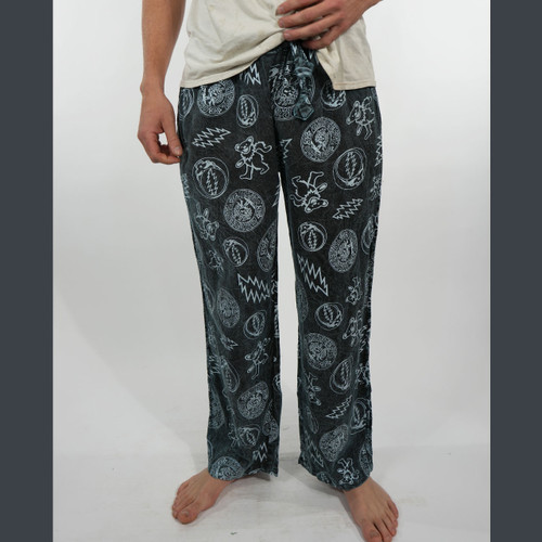 HUNTER PANTS Cotton Enzyme Wash GD Multi Print Elastic Drawstring