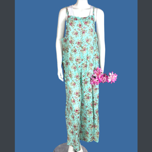 ROSEBUD JUMPSUIT  Wide Leg Jumpsuit w/ Adjustable Straps & Pockets - Batik  Print