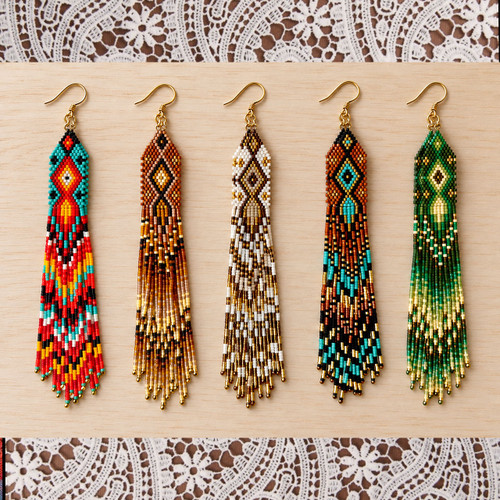 Wandering Star Beaded Earrings